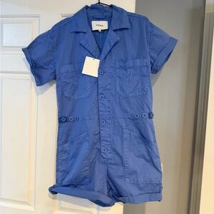 pistola Short Sleeve Blue One-Piece Romper